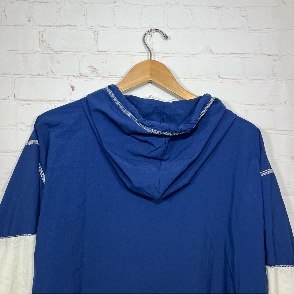 Vintage LA Movers Jacket Womens Small Blue White Striped 1/4 Zip Pullover - Picture 11 of 13